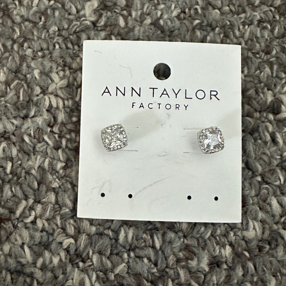 NWT Brand new, never worn Ann Taylor Factory Sparkling Silver Stud Earrings